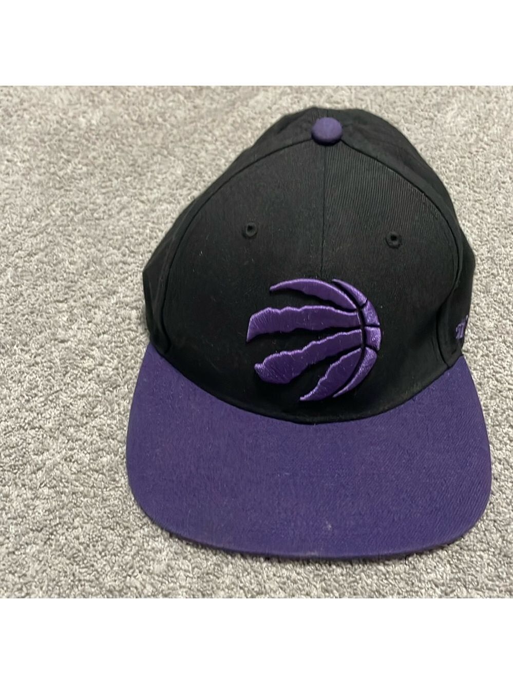 EC 47 Toronto Raptors Flat Brim Hat - Black / Purple - Adjustable